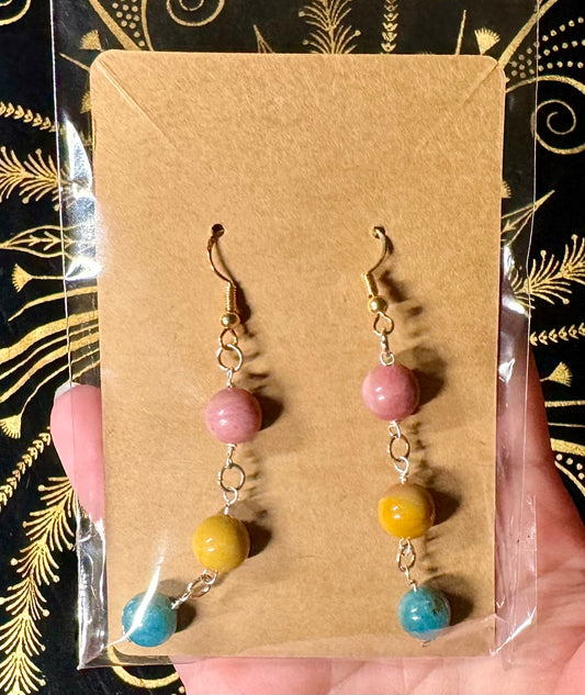 Pansexual flag earrings