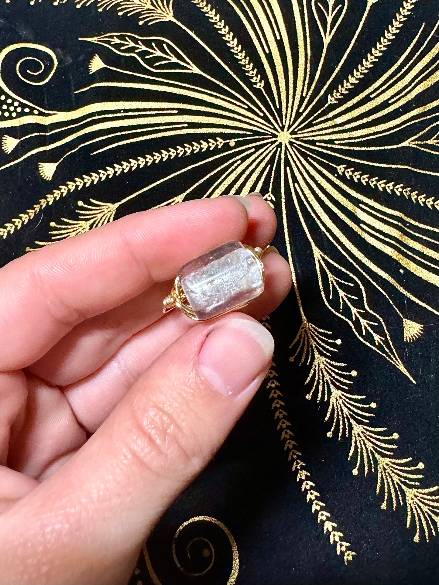 Clear bead ring 2
