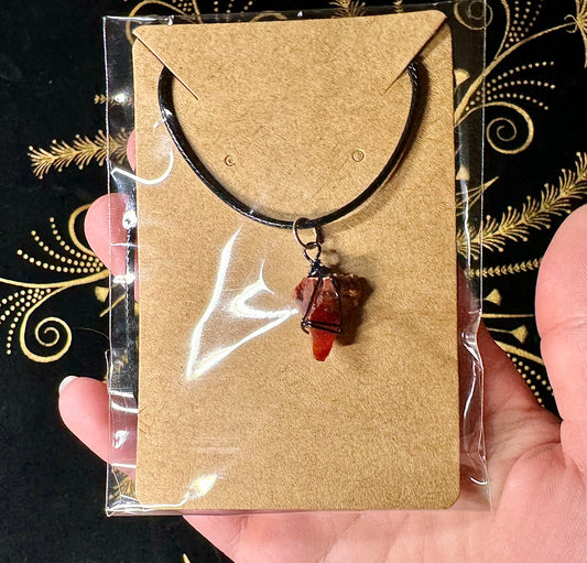 Red agate necklace