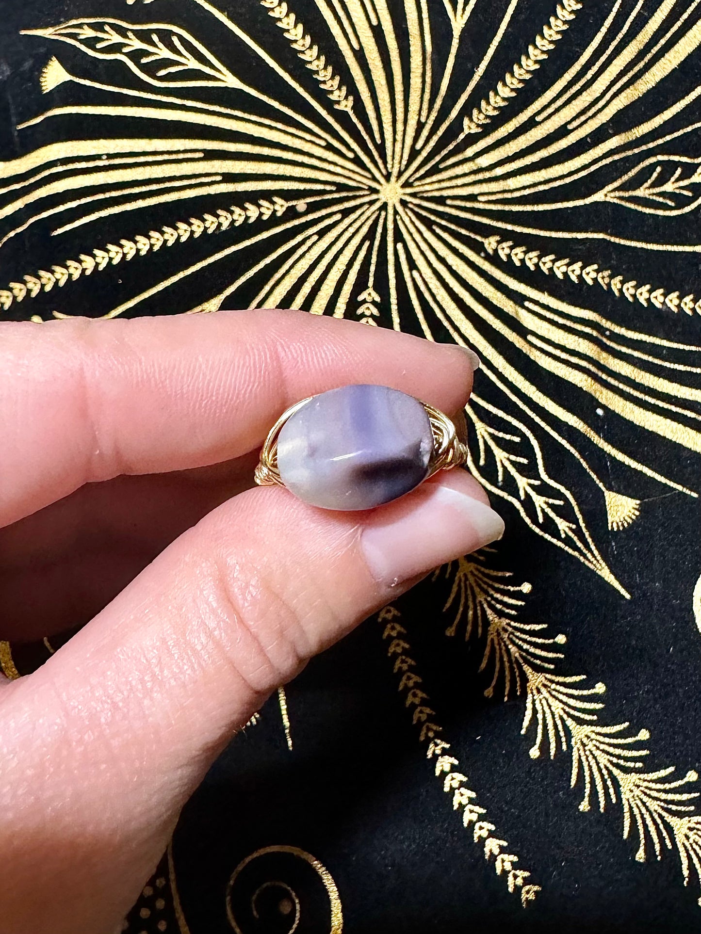 Purple bead ring 2