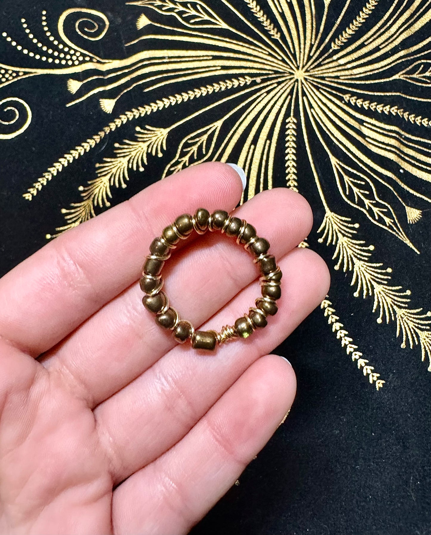 Bronze beaded ring