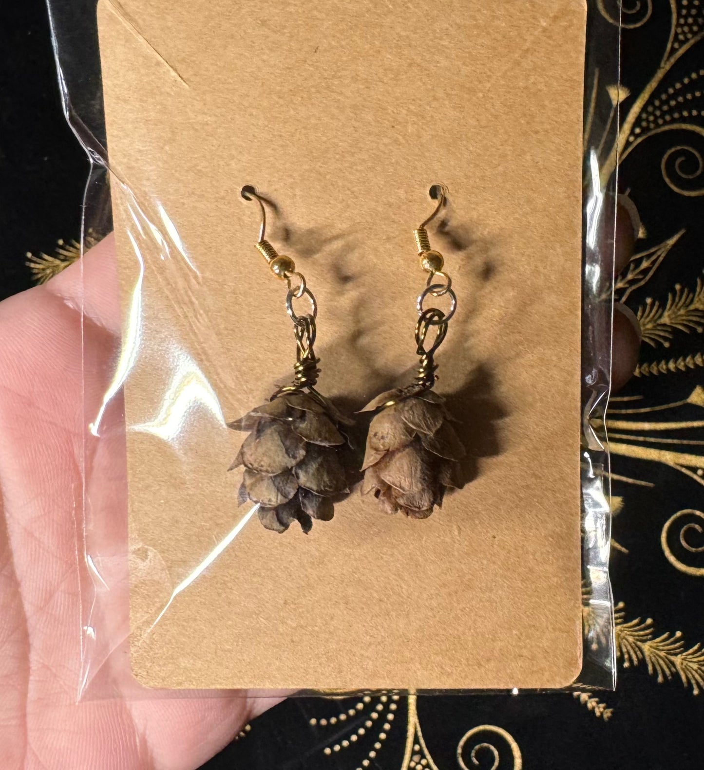 Hemlock pinecone earrings