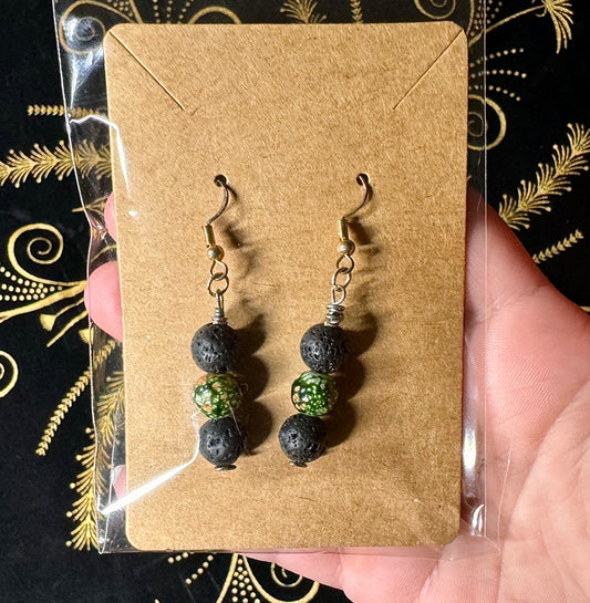 Lava stone earrings