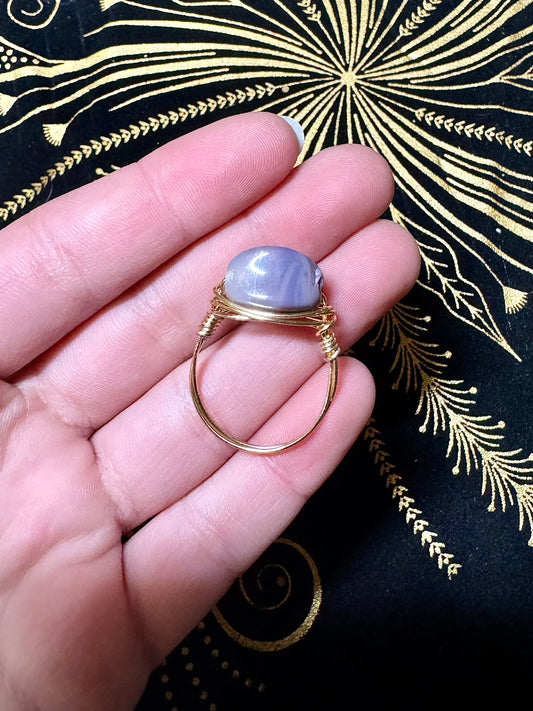 Purple bead ring 2